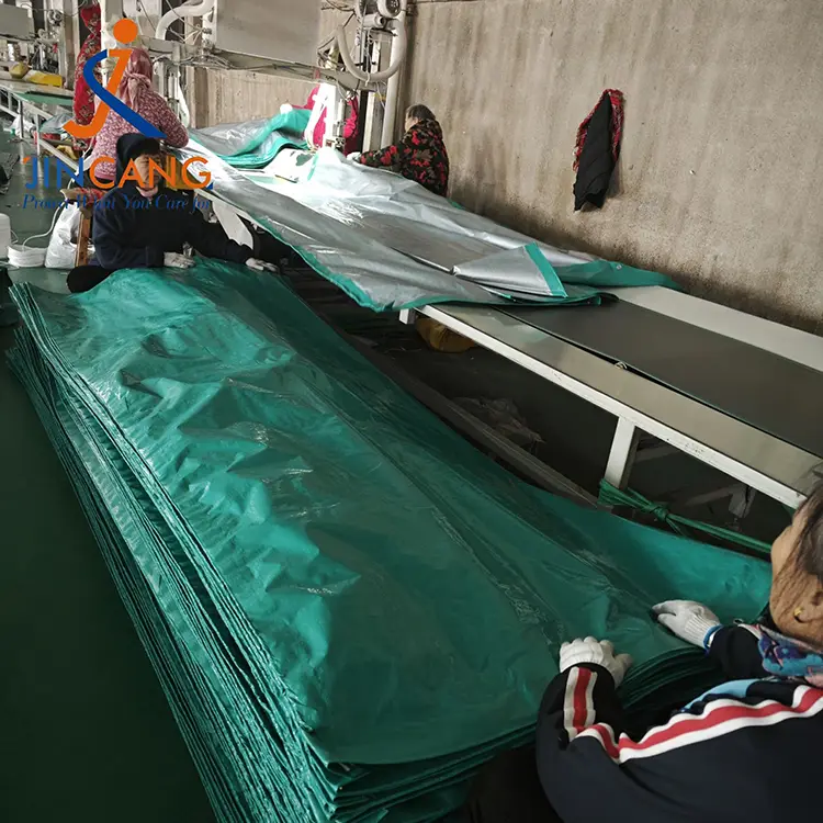 120gsm yeşil gümüş pe branpaulin