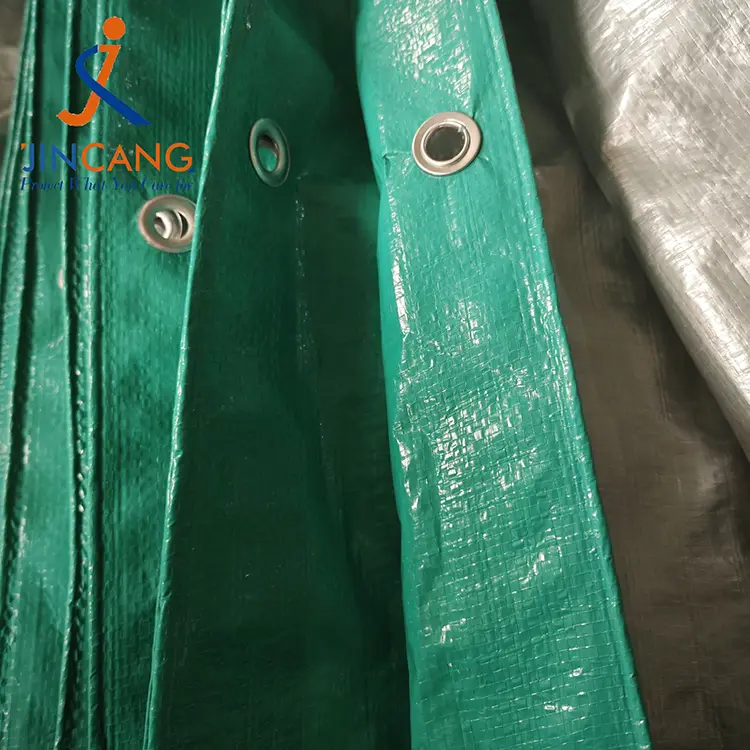 120gsm yeşil gümüş pe branpaulin